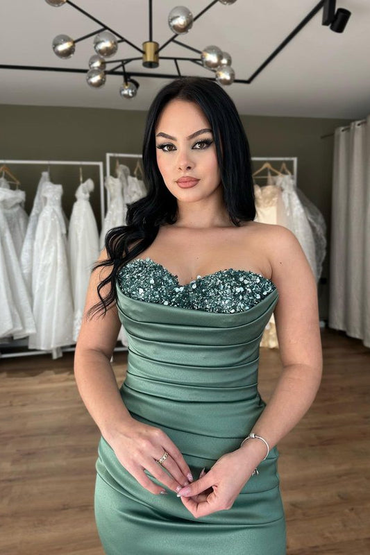 Chic Sweetheart Mermaid Long Prom Dress With Sequins