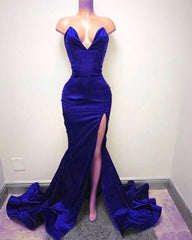 Gorgeous Sweetheart Mermiad Long Prom Dress With Slit On Sale
