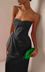 Pink Strapless Prom Dress Long Sliming Sleeveless Dress