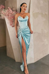 Amazing Sweetheart High Split Mermaid Prom Dress Long Evening Gowns