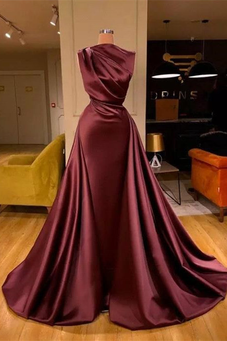 Burgundy Long Evening Dress Mermaid