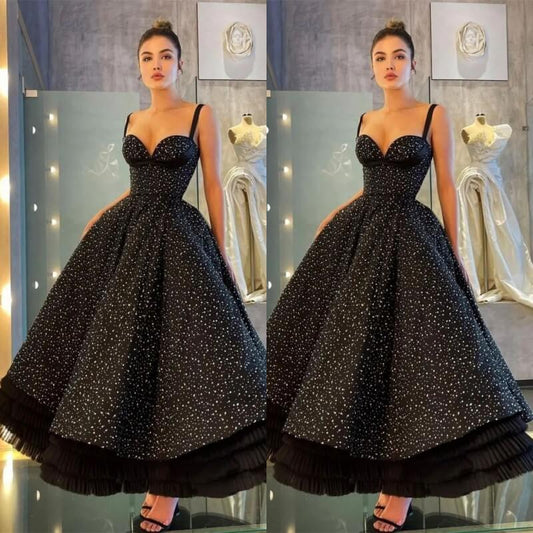 Amazing Sweetheart Straps Sleeveless Black Prom Dress Princess Layered