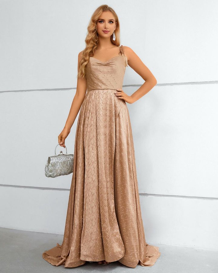 Charming Spaghetti-Straps Sleeveless Prom Dress Long With Split