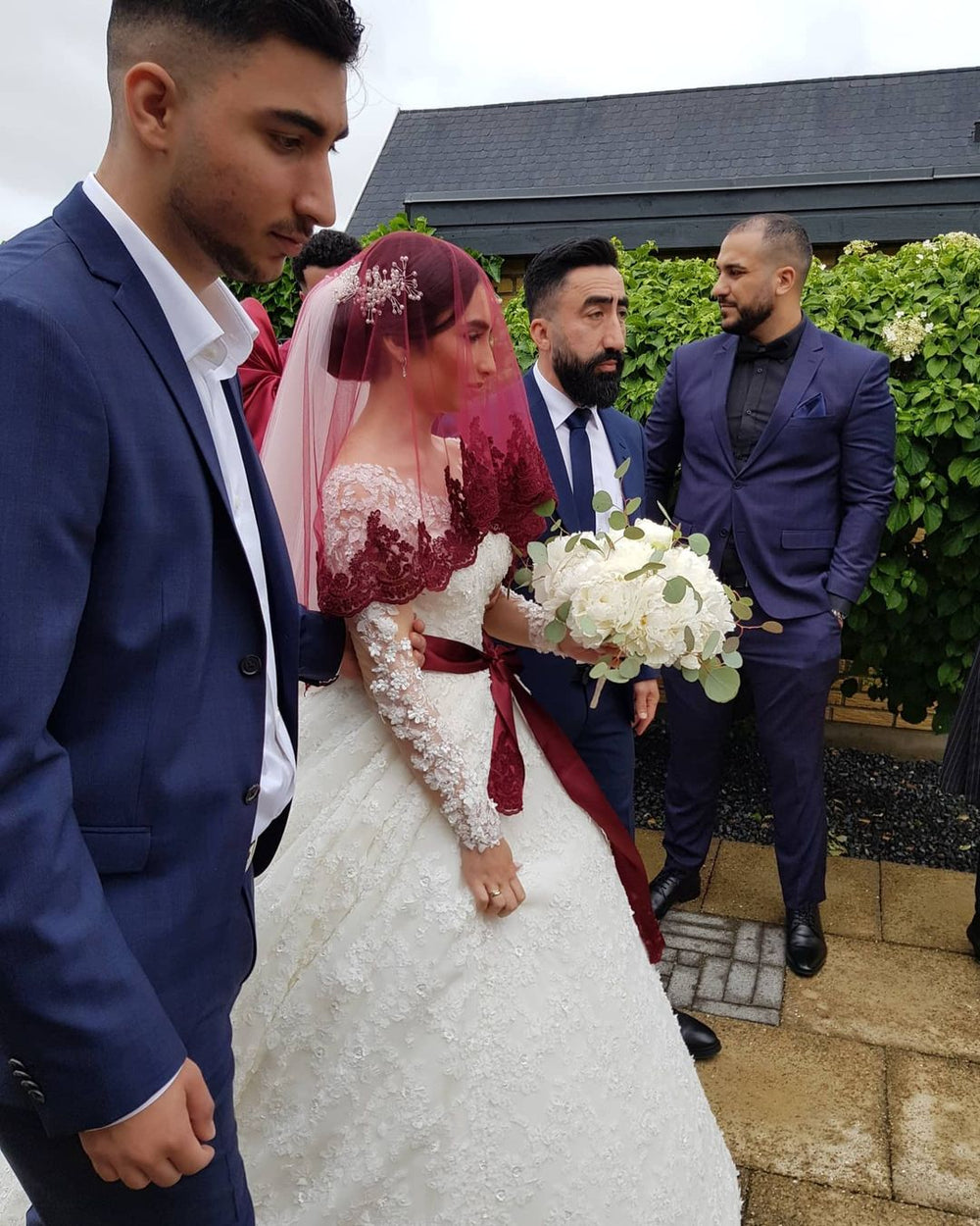 Elegant Princess Wedding Gown with Long Lace Sleeves