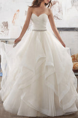 Ruffled Tulle Wedding Dress for the Sweetheart