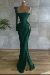 Asymmetrical Prom Dress with Beads