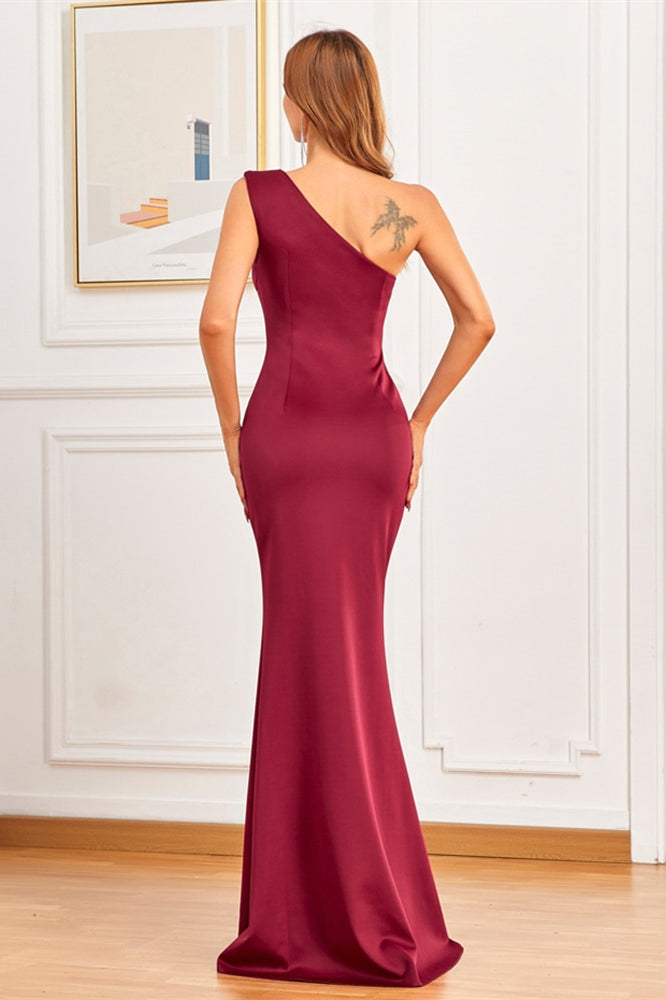 Elegant Mermaid One Shoulder Evening Dress With Beads Online