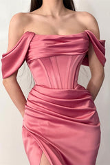 Stunning Off-the-Shoulder Mermaid Prom Dress Long With Split Online