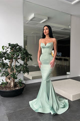 Gorgeous Dusty Sage Mermaid Prom Dress Long Spaghetti-Straps