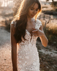 Elegant Backless Mermaid Tulle Gown with Lace for the Modern Sweetheart
