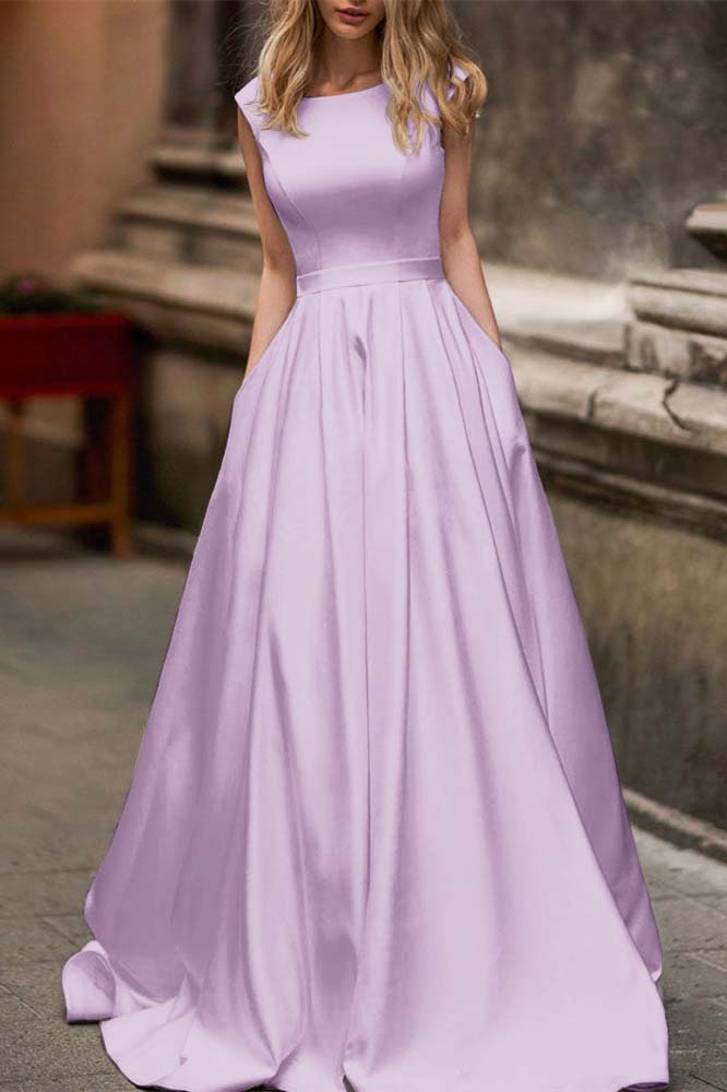 Wedding Dress With Cap Sleeves and Pockets