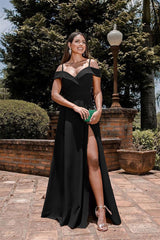 Burgundy Front Split Mermaid Sweetheart Sequins Prom Dress with Spaghetti-Straps