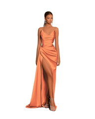 Gorgeous Sweetheart Dusty Blue Prom Dress Mermaid Long Slit With Pleats