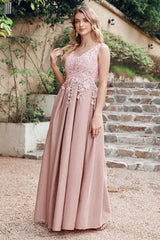 Gorgeous Aline Evening Dress Sleeveless Lace Appliques Bridesmaid Dress - Prom Dresses